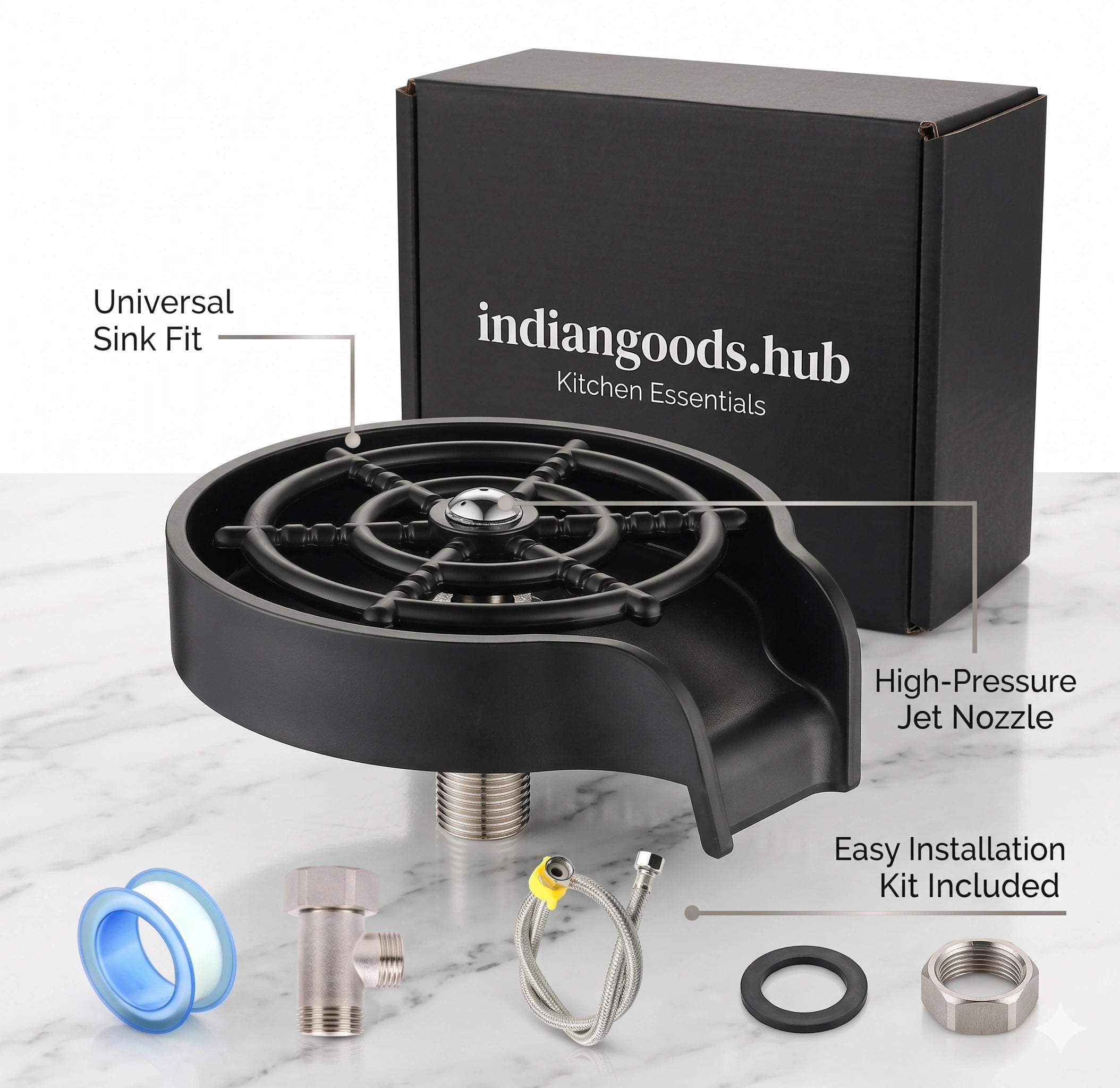 JetRinse™ – Automatic Cup Cleaner | High-Speed Water Jets | One-Tap Wash