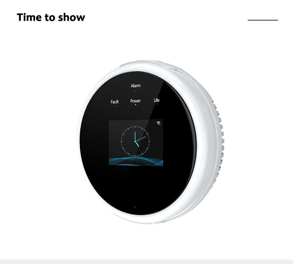 Intelligent WiFi Natural Gas Sensor, Household Combustible Gas Alarm Detector for Leak Detection